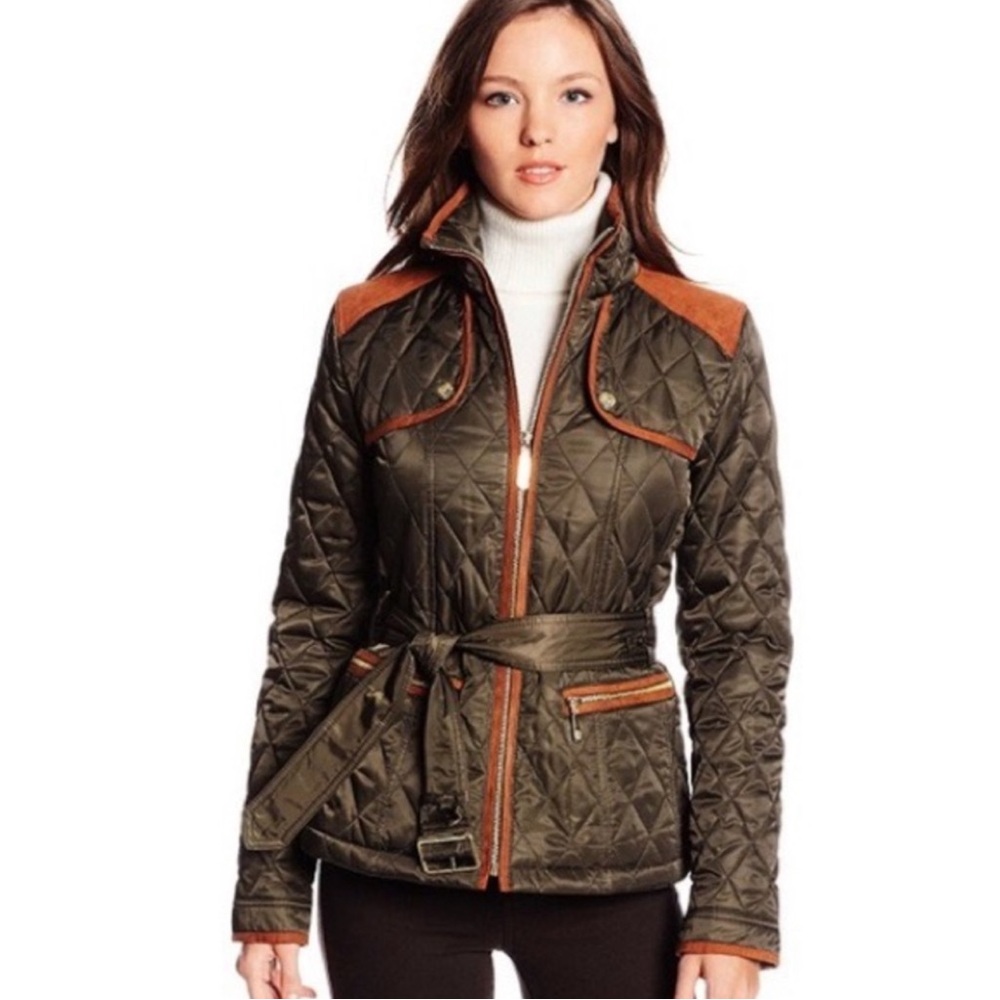 NWOT Vince Camuto Quilted Olive Green Jacket [Sz. M]